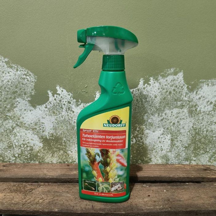 Neudorff Sprutzit RTU kayttovalmis suihke 500 ml Pyretriina ja rypsioljya sisaltava torjunta-aine kirvojen, kilpikirvojen, Neudorff Sprutzit RTU kayttovalmis suihke 500 ml Pyretriina ja rypsioljya sisaltava torjunta-aine kirvojen, kilpikirvojen,