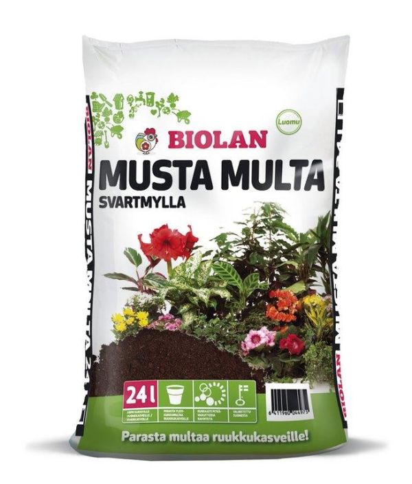 Biolan Musta multa 24 l ruukkukasveille Biolan Musta multa 24 l ruukkukasveille