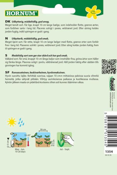 Silpoydinherne &#039;Wunder von Kelved&#039; / &#039;Kelvedon wonder&#039; Pisum sativum tuotekuva 1