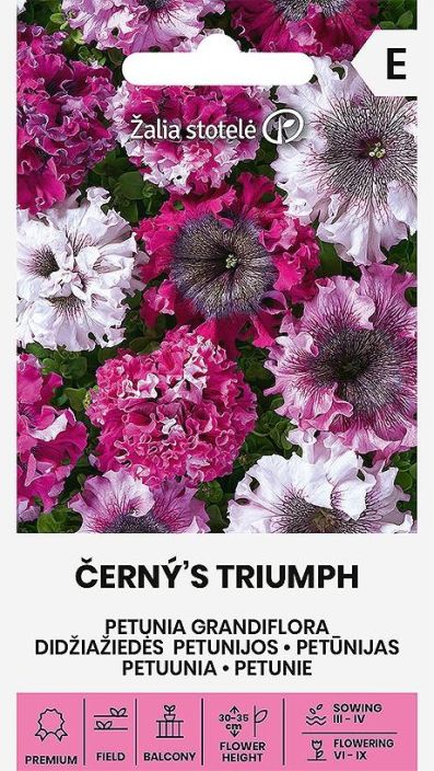 Petunia 'Cerny's Triumph' Rimpsureunainen grandiflora-petunialajike Petunia 'Cerny's Triumph' Rimpsureunainen grandiflora-petunialajike