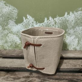 Huopainen suojaruukku, beige 12 cm Dekker Decoration