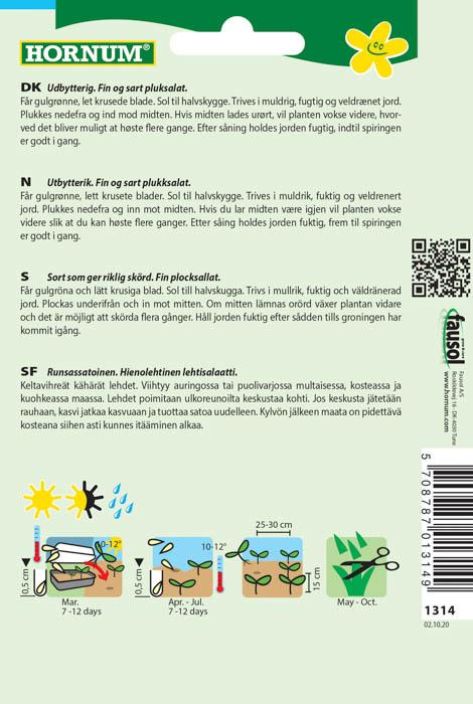 Lehtisalaatti 'Australicher Gele' Lactuca sativa acephala tuotekuva 1 Lehtisalaatti 'Australicher Gele' Lactuca sativa acephala tuotekuva 1