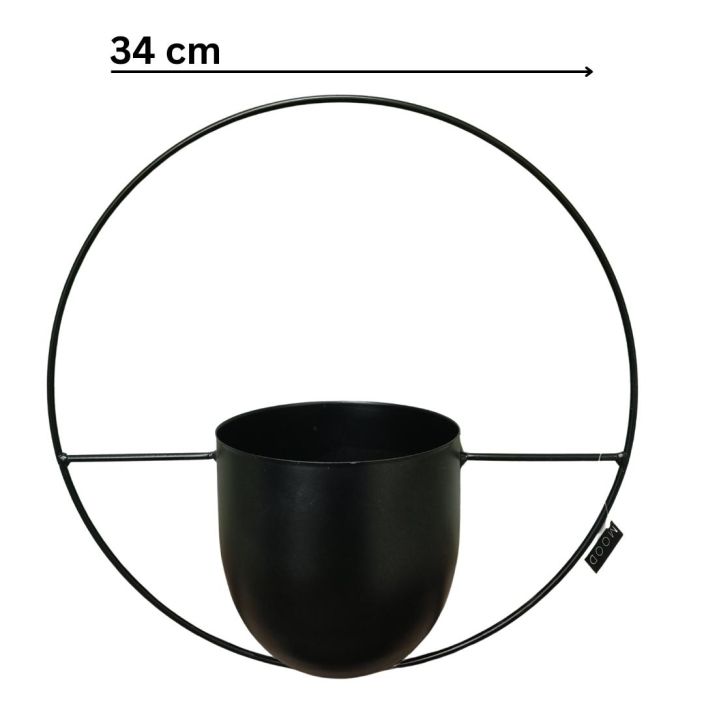 Seinaamppeli, musta Kahdella ruuvilla seinalle ripustettava koristeellinen metalliamppeli