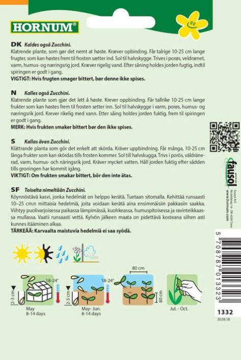 Kesäkurpitsa 'Black Beauty' Cucurbita pepo tuotekuva 1 Kesäkurpitsa 'Black Beauty' Cucurbita pepo tuotekuva 1