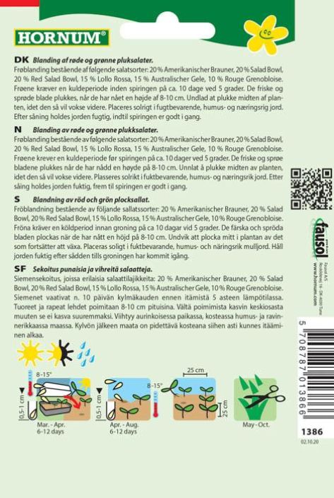 Salaattilajitelma &#039;Baby Leaf&#039;, 6 eri lajiketta Lactuca sativa tuotekuva 1