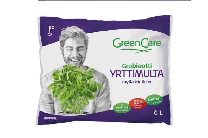GreenCare yrttimulta 6l. Yrttimulta on luonnonmukainen erikoismulta puhtaiden yrttien kasvattamiseen. Kasvattaa maukkaat GreenCare yrttimulta 6l. Yrttimulta on luonnonmukainen erikoismulta puhtaiden yrttien kasvattamiseen. Kasvattaa maukkaat