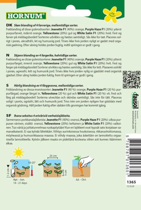 Porkkanalajitelma 'Harlequin mix' Daucus carota tuotekuva 1 Porkkanalajitelma 'Harlequin mix' Daucus carota tuotekuva 1