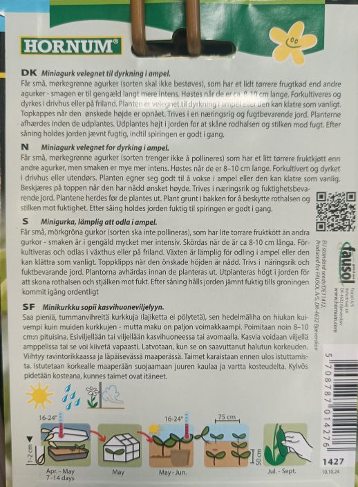 Kasvihuonekurkku 'Hopeline F1' Cucumis sativus tuotekuva 1 Kasvihuonekurkku 'Hopeline F1' Cucumis sativus tuotekuva 1
